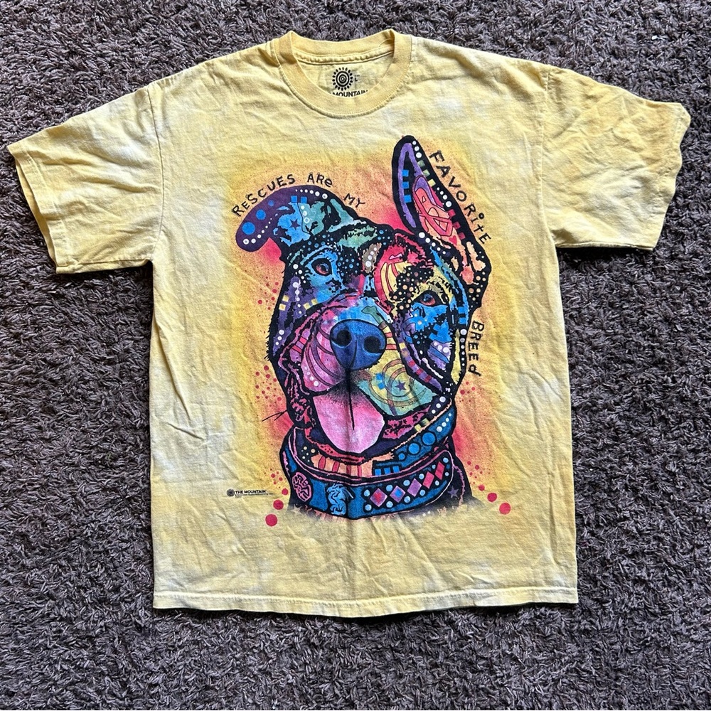 The Mountain Men’s Large T Shirt Rescues Are My Favorite Breed Colorful Tie Dye